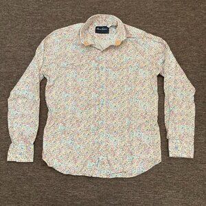 Robert Graham Shirt Men's Medium Danforth Sport Tailored Fit Button Up M